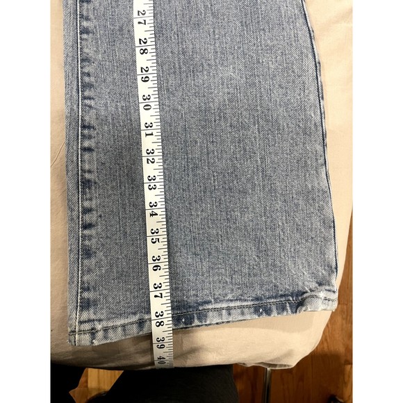 Diesel Serpa Womens Size 27 Light Blue Denim Jeans Bootcut Flare Belted Italy - Picture 12 of 12